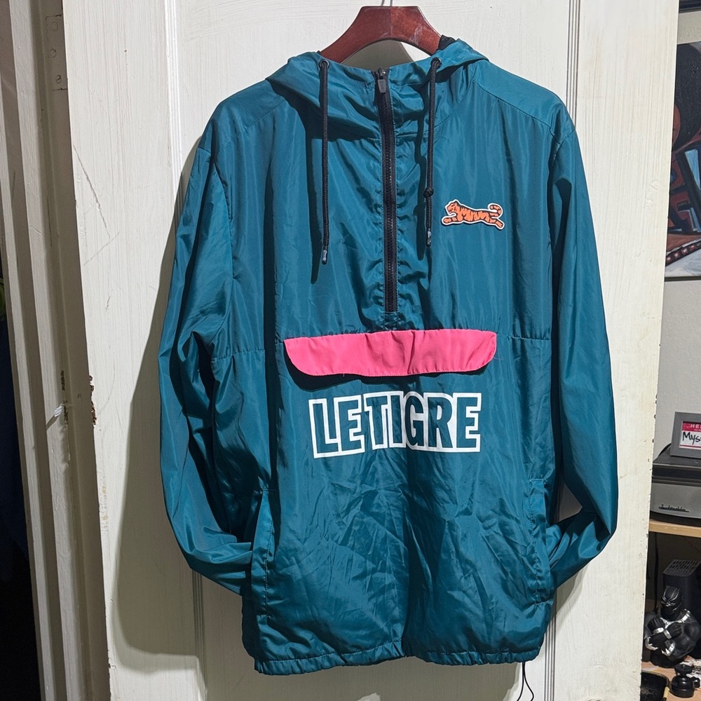 Le Tigre Teal Jacket with Pink Highlights